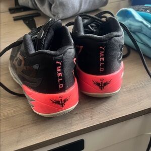 Kids Black and Pink Basketball Shoes puma melo